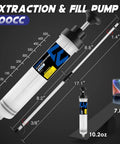 500cc Fluid Extractor And Syringe Pump For Cars Boats Engines And Lawn Mowers, Oil Transmission Coolant Power Steering Brake Fluid Transfer