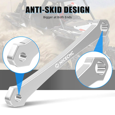 Keep Your Beast Shiftin Smooth And Knock Out Belt Drag On Tough Terrain This Precision Clutch Alignment Tool Drops Right Into Polaris RZR 900 Specs Fast, silver anti-skid design tool.