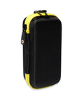 Protection Carry Case For Dual Laser Distance Meter Hella Rugged Cover For Prexiso 230Ft, black with yellow zipper, compact portable design.