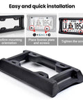 Ultimate License Plate Bumper Guard With Screws Included For Front Bumper Protection 2.3 Inch Thick Rubber Universal Fit Install