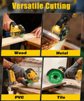 Cordless 4 Inch Cut Off Tool With Brushless Motor, 18,000 RPM, Tool Only, Compatible With DeWalt 20V Max Battery cutting wood, metal, PVC, tile