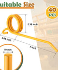 40 Pack Hay Rake Teeth Replacement Tines for Hay Tedder, 7 Inch Length, 2.38 Inch Coil Diameter, metal, farm tool