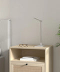 Dope All In One LED Desk Lamp With 15W Fast Wireless Charging And USB Port, 1800 Lux Bright, on bedside table in room