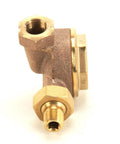 Heavy Duty 98-1718 Steam Trap Valve for Commercial Kitchens and Food Service Equipment, angled view, brass finish