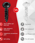 Comparison of No 10 Pocket Hole Screws, 3 Inch, 300 Pieces, Black Square Drive Heavy Duty Wood Screws with generic screw attributes