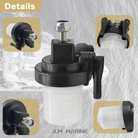 Cartridge Fuel Filter For Yamaha Tohatsu Mercury Suzuki Outboard Engines Replacement Drop In 9.9 To 90 HP And 8 To 60 HP And 2 To 85 HP 826964T 655-24560-01 Direct