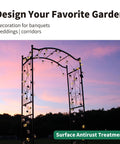 Go To Garden Arch For Climbing Plants Sturdy Metal Iron Frame With Decorative Wire Lattice Weatherproof And Rust Resistant