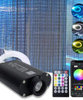 Lit 16W Bluetooth Fiber Optic Curtain Light Kit with RGBW Waterfall Effect and App Remote for Home Decor