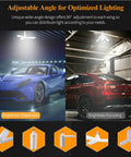 Beast Mode Bright 5000 Lumen 6500K Deformable LED Garage Light with E27 Base illuminating workshop with two cars