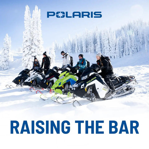 Upgrade Your Ridin Game With This Polaris Pro Series Snow Drive Belt Built Tough For RMK 9R And Boost Models To Handle Extreme Stress And Maximize Horsepower Transfer Effortlessly, Polaris snowmobiles in snowy forest