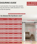 Bi Folding Barn Door Hardware Kit 5ft 60 Inch Sliding Track For Four Doors Heavy Duty Carbon Steel Frosted Black Finish Rust Resistant Hardware Only No Wood Door Included With Mounting Hardware; measurement guide showing track length and door dimensions.
