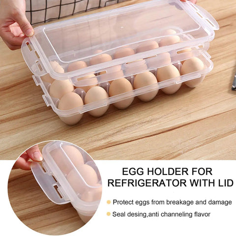 Two Pack Covered Egg Holders For Fridge Clear Plastic Deviled Egg Tray Carrier With Lids Holds 36 Eggs Sturdy Storage