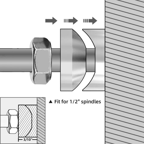 Heavy Duty Self Aligning Spherical Washer Set For Bench Grinders Half Inch Spindles Stainless Steel Adapters Shop Essential Rock Solid Pro Grinder Setup