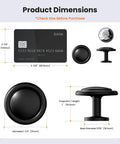 Matte Black Round Euro Style Cabinet Knobs One And One Quarter Inch 30 Pack Upgrade Your Cabinets Dresser Drawers Vanities And Coordinating With Appliances Faucets And Hardware Durable Finish And Easy Installation For Makeover Updates In Kitchen Or Bath. dimensions graphic with 1-1/4 in knob
