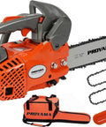 Gas Powered 26Cc 2 Cycle Top Handle Chainsaw With 12 Inch Bar And Two Chains For Tree Pruning Firewood Cutting And Storm Cleanup