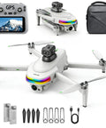 GPS Drone With 4K Camera And 5.5 Inch Touchscreen Remote No Phone Needed Foldable Under 260g with accessories and carrying case
