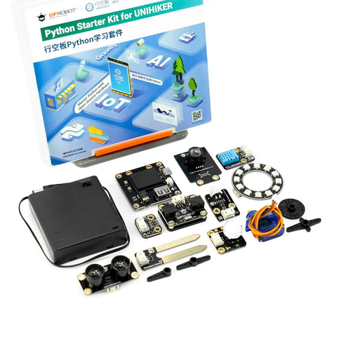 Python Starter Kit for M10 Board (Board Not Included) With 15 Structured STEM Lessons, plug-and-play sensors laid out