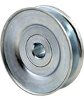 Half Inch Bore Three Inch Outer Diameter Single Groove V Belt Pulley For A 4L 3L Belts Beefy Carbon Steel Motor Pulley Zinc Plated