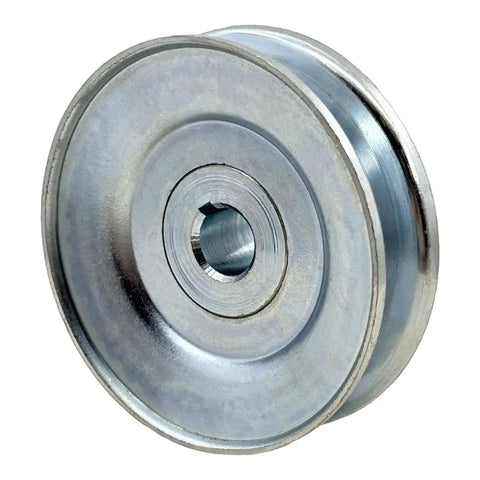Half Inch Bore Three Inch Outer Diameter Single Groove V Belt Pulley For A 4L 3L Belts Beefy Carbon Steel Motor Pulley Zinc Plated