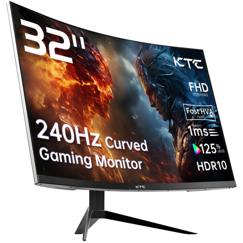 32 Inch Curved Gaming Monitor With 240Hz Refresh Rate And 1ms Response Time 1500R Screen 1080p Sharp Picture 125 Percent sRGB