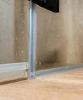 Frameless Shower Door Bottom Seal For 3/8 Inch Glass, 36 Inch Doors, Clear Vinyl Pack Of 4, Stops Leaks And Creates A Tight Water Barrier