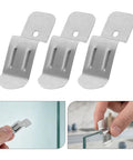 Glass Clips Quick Mount Hook Bracket Set Heavy Duty Stainless Steel 50 Pieces Elastic Adjustment Precision Polished Surface Metal Fastening Clips