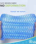 Ultra Absorbent Reusable Cleaning Wipes 40 Count 12x24 Inch Multi Purpose Towels held up showing non-woven fabric pattern.