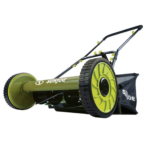 Manual Reel Lawn Mower For Small Yards No Gas With 16 Inch Cutting Width Push Behind Garden Tool with grass catcher
