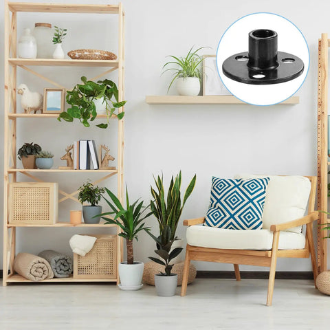 Premium Heavy Duty M10x17mm T Nuts, 5 Pack Black Zinc Plated Carbon Steel Tee Nuts With Round Base in a modern home setting.