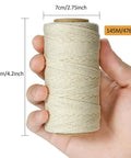 Hand holding Beige 1Mm 3 Ply Butchers Twine Cotton Cooking String Oven Safe Food Grade Non Toxic High Temperature Resistant