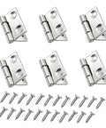 One Inch Folding Craft Hinges With Screws In 201 Stainless Steel For Home Diy Cabinets Boxes And Kitchen Projects Durable Rust Resistant Hardware Opening Size 25mm By 28mm By 1.2mm Great For Woodworking with screws