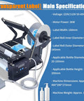No Sweat Heavy Duty Round Bottle Labeling Machine With Smart Digital Control, labeling transparent labels on bottles.