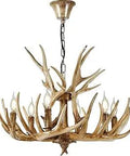 Deer Antler Chandelier With Six E12 Base Lamp Arms And Three Accent Arms Rustic Vintage Style Pendant Lighting