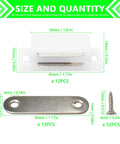 12 Pack Plastic Cabinet Magnetic Heavy Duty Door Catches With Screws For Kitchen Bathroom Cupboard Wardrobe Closet Doors Drawers