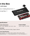 10 In 1 Folding Tool Set For Photo And Video Gear With Screwdrivers And Hex Keys Multi Angle Positioning Portable Red Wrench Kit