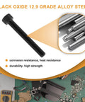660 Piece M2 Socket Head Cap Screws Kit With Nuts And Washers Black Oxide 2mm Thread Hex Drive Includes M2 By 4mm 6mm 8mm 10mm 12mm 16mm 20mm 25mm 30mm Fully Threaded Alloy Steel For DIY Projects