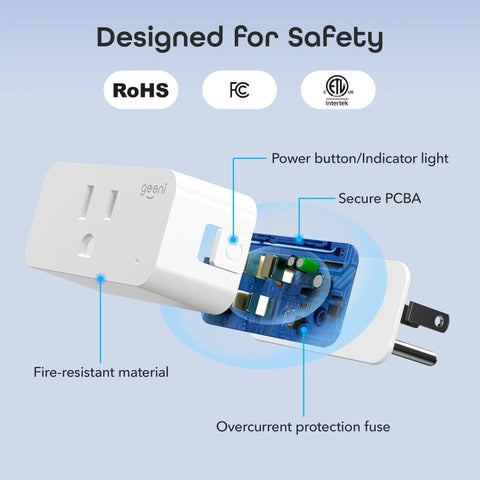 Smart Plug Mini 15A WiFi Outlet 4 Pack For Alexa And Google Home No Hub Required App Remote Control UL Certified easy setup