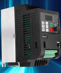 2.2kW VFD Inverter For Textile Machinery With PID Synchronized Control High Speed Spindles Textile Frequency Swing Function Three Control Modes Duty Ready Performance For Precise Voltage Temperature And Tension, front panel view