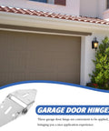 Beefy Heavy Duty Garage Door Hinge Replacement Kit With Brackets For Exterior Doors in front of a garage door