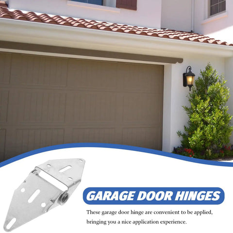 Beefy Heavy Duty Garage Door Hinge Replacement Kit With Brackets For Exterior Doors in front of a garage door