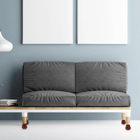 Modern sofa with 4 Pack Solid Wood Sofa Legs Replacement For Couch, Dressing Table, And Bedside Table, Sturdy Easy Install Bun Shape Elevate