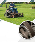 Beefy Traction Drive V Belt 120-9470 for 30 Inch Lawn Mowers TimeMaster Decks in use, close-up of belt mechanism