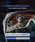 Worker wearing Over Glasses Safety Goggles With Anti Fog Lenses ANSI Z87 1 Certified for clear vision in industrial setting