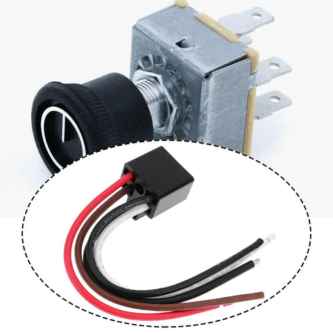 Plug And Play 5 Pin Rotary Blower Switch Repair Pigtail Connector MT1345 for Indak 5-Terminal Rotary Switch in HVAC systems.