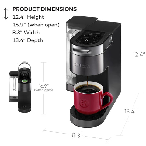 Smart No Fuss Coffee Maker With BrewID And MultiStream Technology for Custom K Cup Pod Brews 78 Oz Water Reservoir in black.
