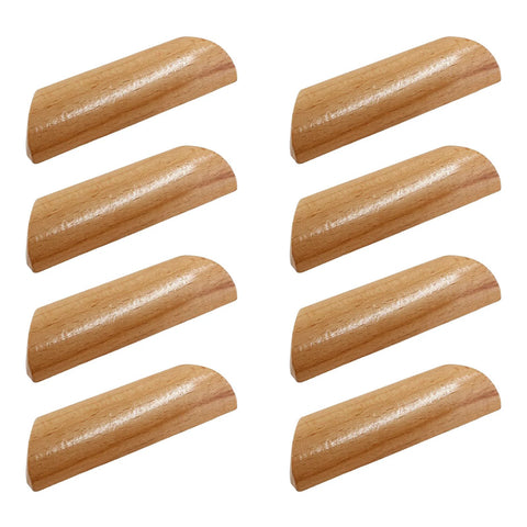 Wooden Handle Set 64mm Hole Centers Decorative Furniture Pulls Painted Smooth Finish for Kitchen Cupboard Closet Drawer Wardrobe Cabinets