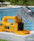 Brushless Water Transfer Pump Cordless Do It All Utility Pump 20V Max Battery Compatible, enlarged battery compartment