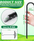 Heavy Duty Trampoline Stakes 12 Pack 12 Inch Ground Anchors U Shaped Galvanized Steel Rebar Stakes Screw In For High Wind
