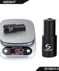 Bike Stem Riser Extender For 1 1/8 Inch Fork 28.6mm Dope Upgrade, 90mm size on digital scale, black aluminum