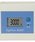 DigiFlow 8000T Flow Meter With One Quarter Inch Quick Fitting For Precise Water Monitoring, countdown display showing 3000 liters